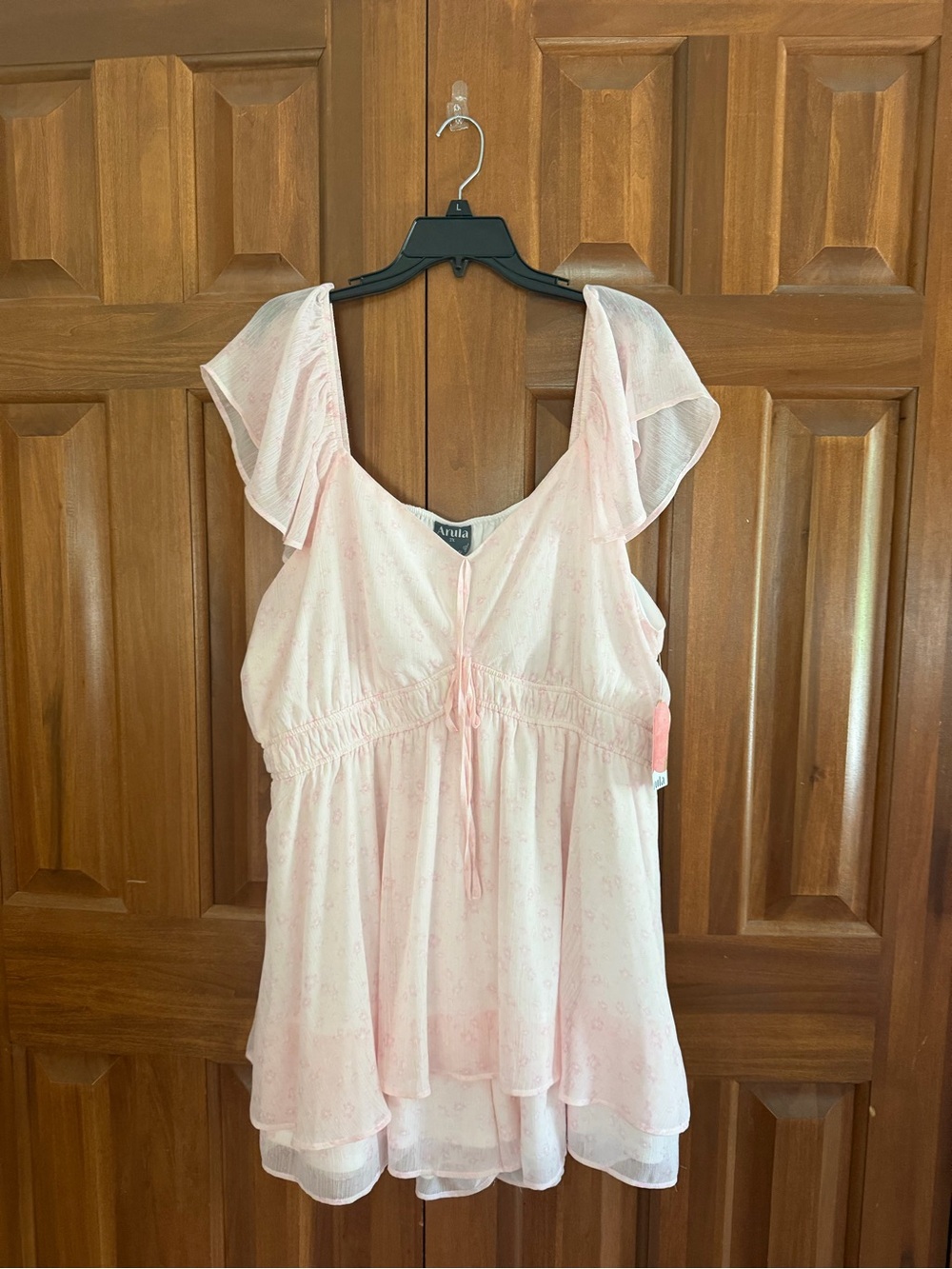 Light Pink Flutter Sleeve romper